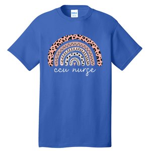 Critical Care Unit Nurse Leopard Rainbow Ccu Nurse Cool Gift Tall T-Shirt