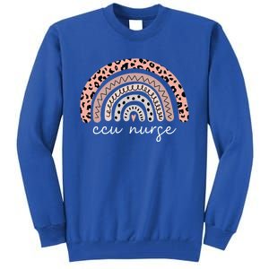 Critical Care Unit Nurse Leopard Rainbow Ccu Nurse Cool Gift Tall Sweatshirt