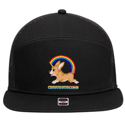 Chihuahuacorn Chihuahua Unicorn 7 Panel Mesh Trucker Snapback Hat