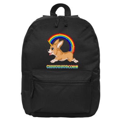 Chihuahuacorn Chihuahua Unicorn 16 in Basic Backpack