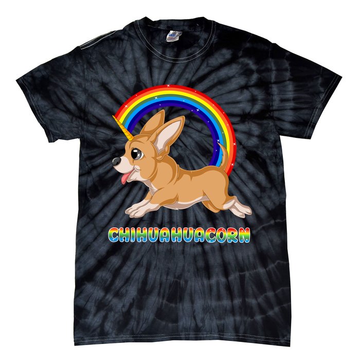 Chihuahuacorn Chihuahua Unicorn Tie-Dye T-Shirt