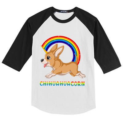 Chihuahuacorn Chihuahua Unicorn Kids Colorblock Raglan Jersey