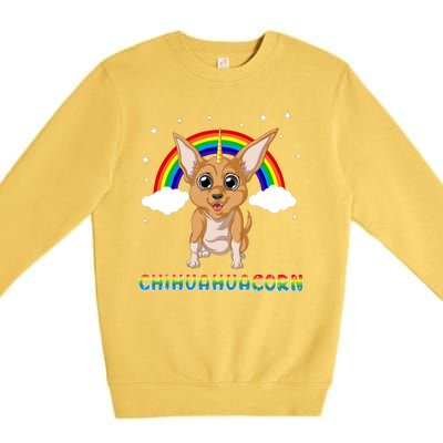 Chihuahuacorn Chihuahua Unicorn Premium Crewneck Sweatshirt