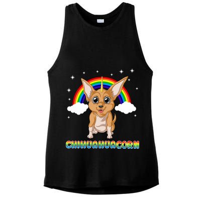 Chihuahuacorn Chihuahua Unicorn Ladies PosiCharge Tri-Blend Wicking Tank