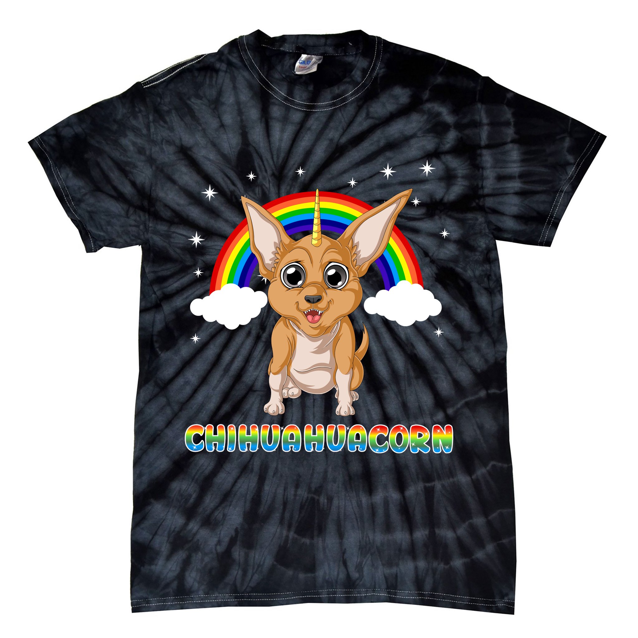 Chihuahuacorn Chihuahua Unicorn Tie-Dye T-Shirt