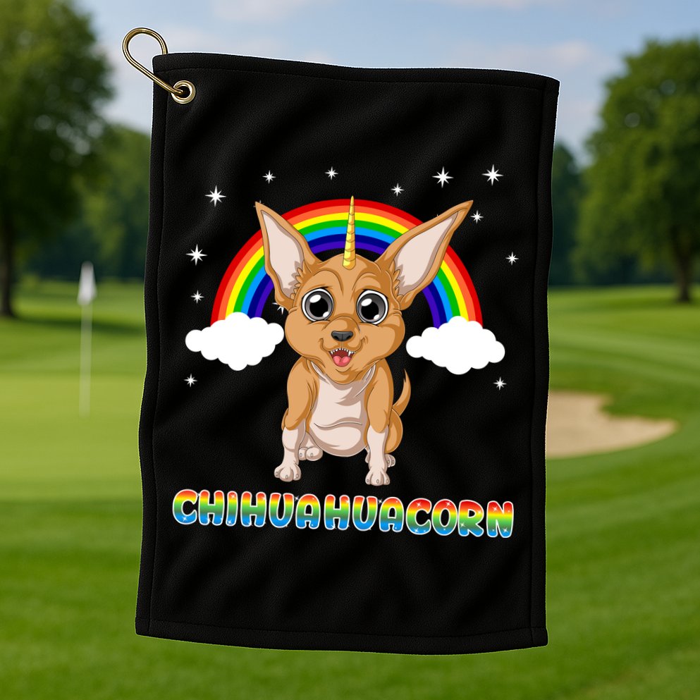 Chihuahuacorn Chihuahua Unicorn Golf Towel
