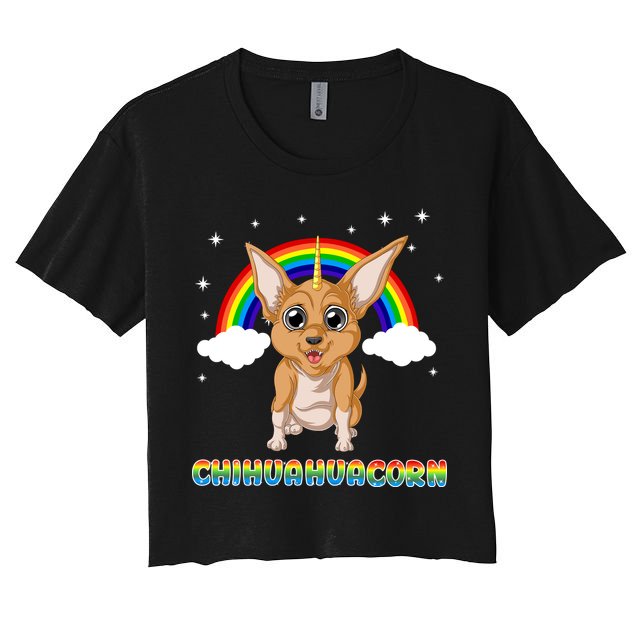 Chihuahuacorn Chihuahua Unicorn Crop Top