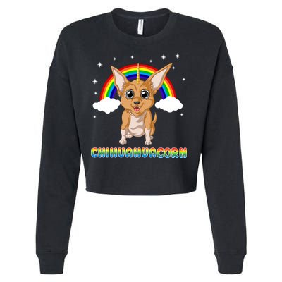 Chihuahuacorn Chihuahua Unicorn Cropped Pullover Crew