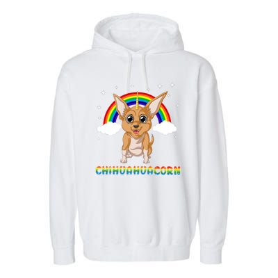 Chihuahuacorn Chihuahua Unicorn Garment-Dyed Fleece Hoodie