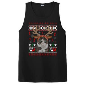 Cute Cat Ugly Christmas Sweater PosiCharge Competitor Tank