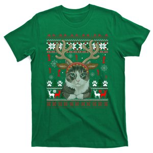 Cute Cat Ugly Christmas Sweater T-Shirt