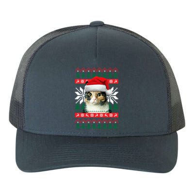 Calico Cat Ugly Christmas Style Santa Hat Kitty Mom Meaningful Gift Yupoong Adult 5-Panel Trucker Hat