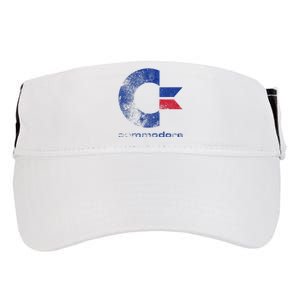 Commodore C64 Uppercase Letter Stone Washed Grunge Effect Adult Drive Performance Visor