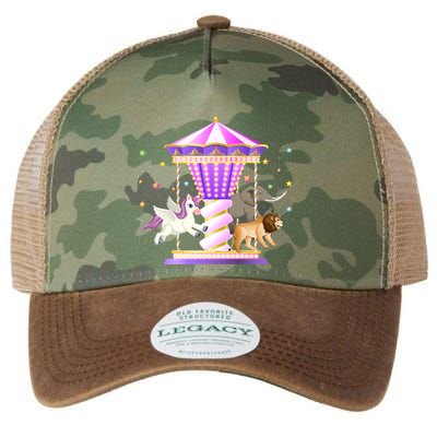 Circus Carousel Unicorn Lion Elephant Amuset Park Meaningful Gift Legacy Tie Dye Trucker Hat