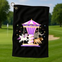 Circus Carousel Unicorn Lion Elephant Amuset Park Meaningful Gift Golf Towel