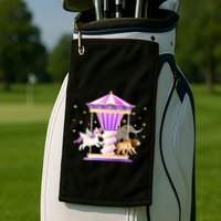 Circus Carousel Unicorn Lion Elephant Amuset Park Meaningful Gift Golf Towel