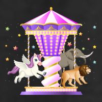 Circus Carousel Unicorn Lion Elephant Amuset Park Meaningful Gift Golf Towel