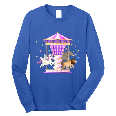 Circus Carousel Unicorn Lion Elephant Amuset Park Meaningful Gift Long Sleeve Shirt