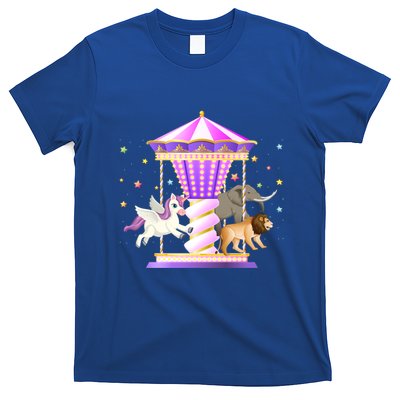 Circus Carousel Unicorn Lion Elephant Amuset Park Meaningful Gift T-Shirt