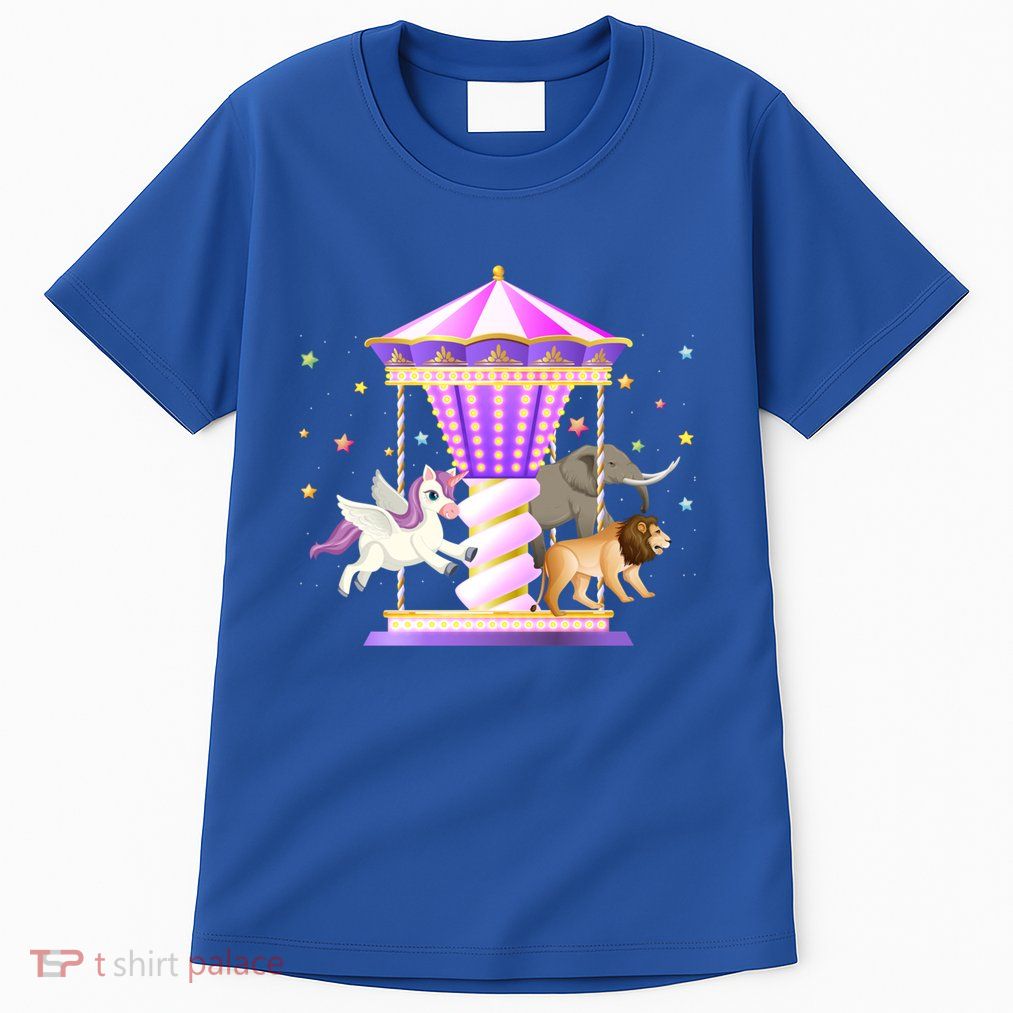 Circus Carousel Unicorn Lion Elephant Amuset Park Meaningful Gift Tall T-Shirt