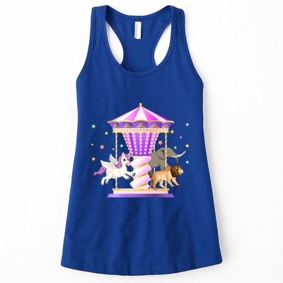 Circus Carousel Unicorn Lion Elephant Amuset Park Meaningful Gift Womens Tank Top