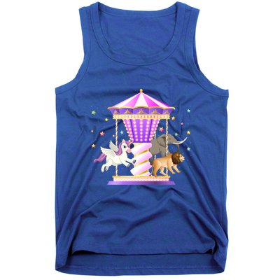 Circus Carousel Unicorn Lion Elephant Amuset Park Meaningful Gift Tank Top