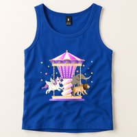 Circus Carousel Unicorn Lion Elephant Amuset Park Meaningful Gift Tank Top