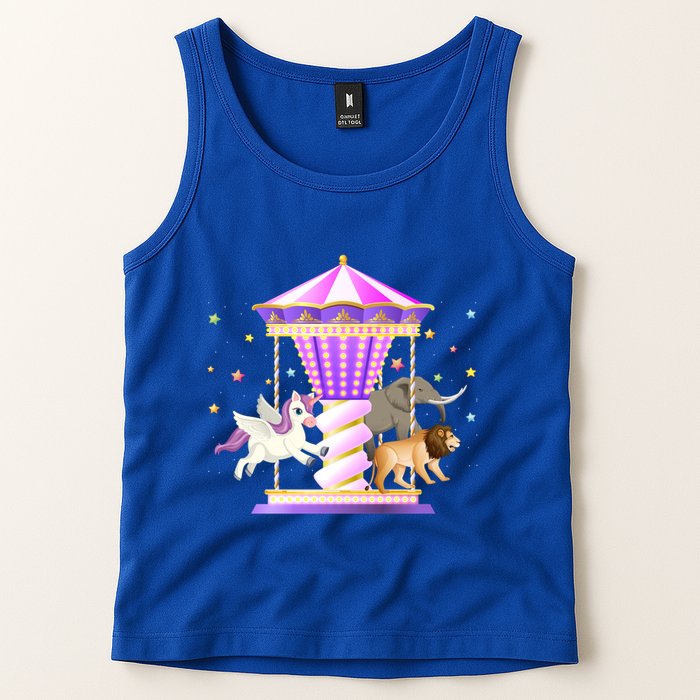 Circus Carousel Unicorn Lion Elephant Amuset Park Meaningful Gift Tank Top