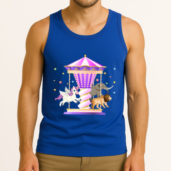 Circus Carousel Unicorn Lion Elephant Amuset Park Meaningful Gift Tank Top
