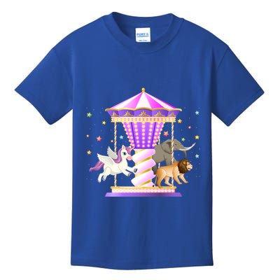 Circus Carousel Unicorn Lion Elephant Amuset Park Meaningful Gift Kids T-Shirt