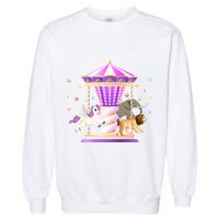 Circus Carousel Unicorn Lion Elephant Amuset Park Meaningful Gift Garment-Dyed Sweatshirt