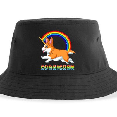 Corgicorn Corgi Unicorn Sustainable Bucket Hat