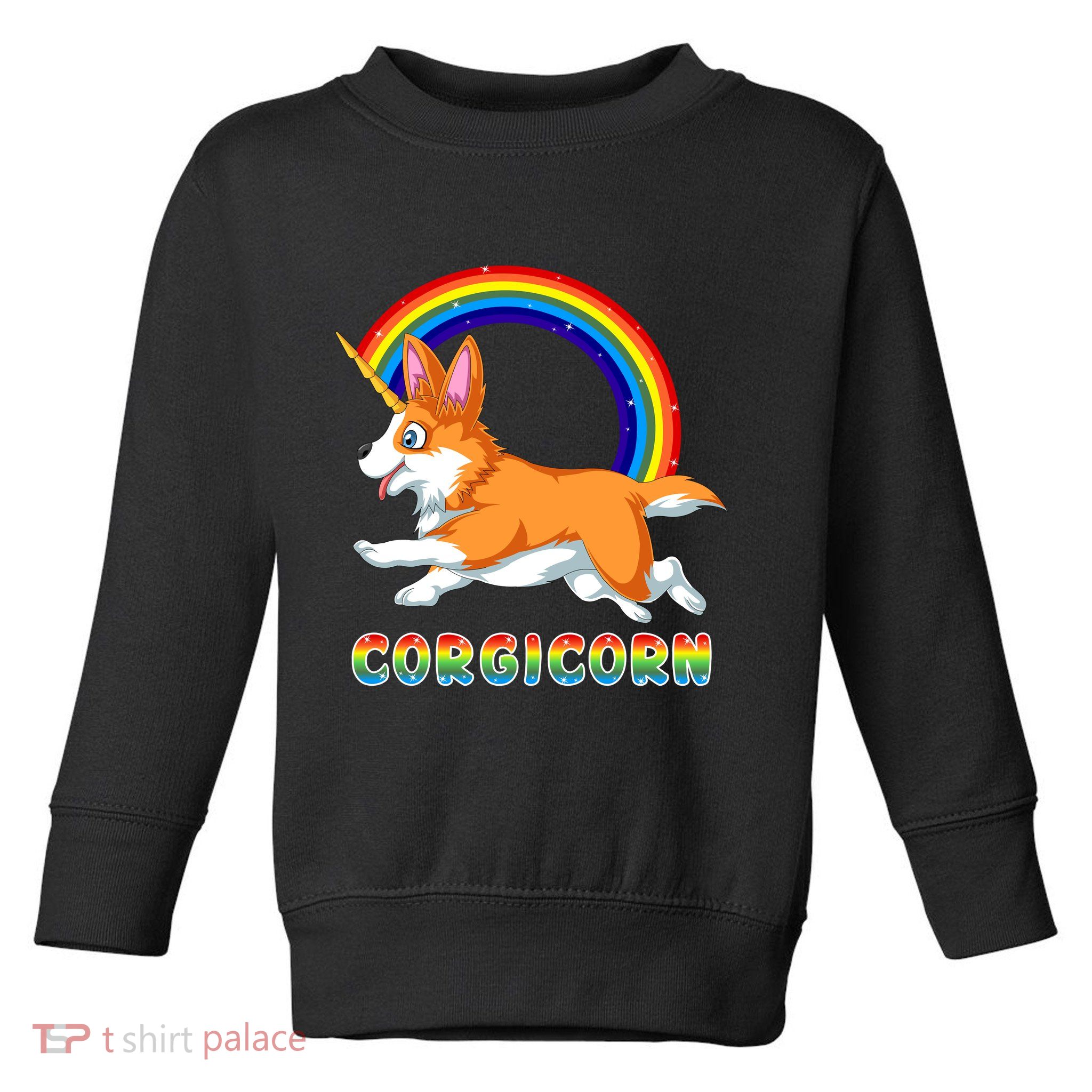 Corgicorn Corgi Unicorn Toddler Sweatshirt