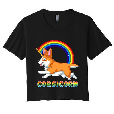 Corgicorn Corgi Unicorn Crop Top