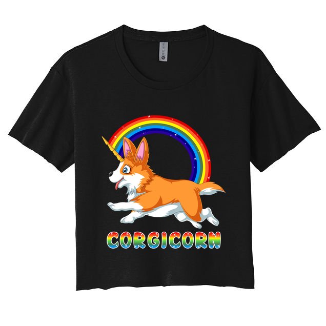 Corgicorn Corgi Unicorn Crop Top