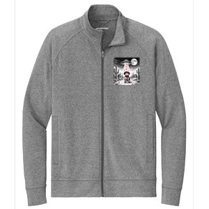 Cowboy Cat Ufo Meme Funny Cat Ufos ValentineS Day Cat Lover Stretch Full-Zip Cadet Jacket