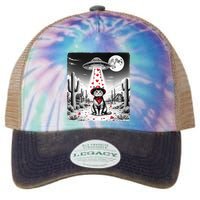 Cowboy Cat Ufo Meme Funny Cat Ufos ValentineS Day Cat Lover Legacy Tie Dye Trucker Hat