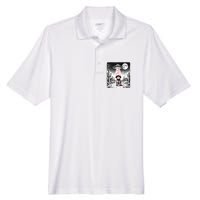 Cowboy Cat Ufo Meme Funny Cat Ufos ValentineS Day Cat Lover Men's Origin Performance Pique Polo