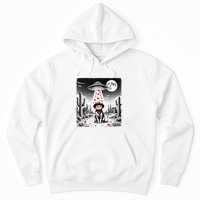 Cowboy Cat Ufo Meme Funny Cat Ufos ValentineS Day Cat Lover Hoodie