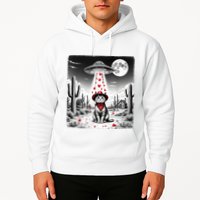 Cowboy Cat Ufo Meme Funny Cat Ufos ValentineS Day Cat Lover Hoodie