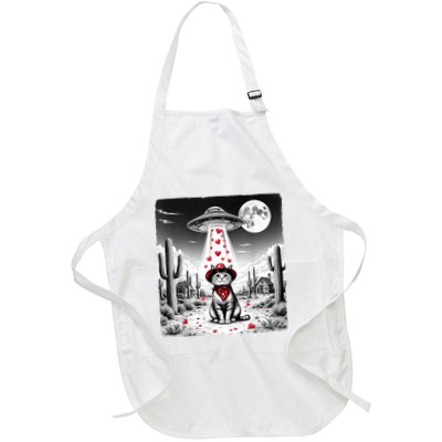 Cowboy Cat Ufo Meme Funny Cat Ufos ValentineS Day Cat Lover Apron
