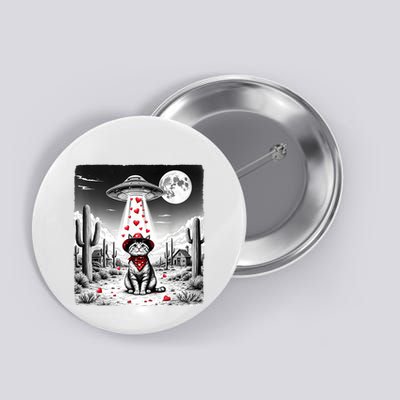 Cowboy Cat Ufo Meme Funny Cat Ufos ValentineS Day Cat Lover Button