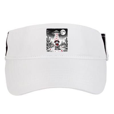 Cowboy Cat Ufo Meme Funny Cat Ufos ValentineS Day Cat Lover Adult Drive Performance Visor