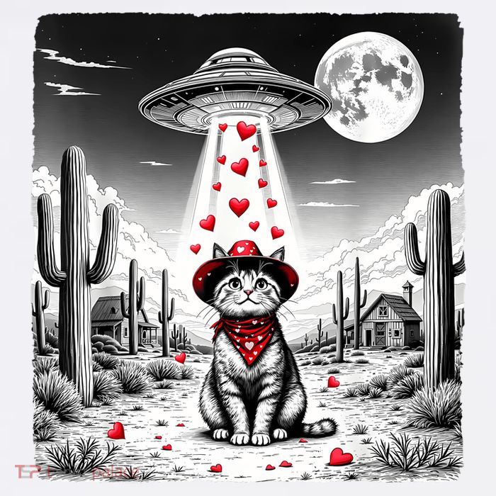 Cowboy Cat Ufo Meme Funny Cat Ufos ValentineS Day Cat Lover Adult Drive Performance Visor