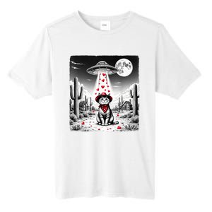 Cowboy Cat Ufo Meme Funny Cat Ufos ValentineS Day Cat Lover Tall Fusion ChromaSoft Performance T-Shirt