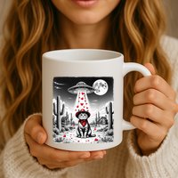 Cowboy Cat Ufo Meme Funny Cat Ufos ValentineS Day Cat Lover Mug