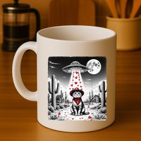 Cowboy Cat Ufo Meme Funny Cat Ufos ValentineS Day Cat Lover Mug