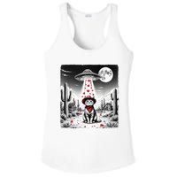 Cowboy Cat Ufo Meme Funny Cat Ufos ValentineS Day Cat Lover Ladies PosiCharge Competitor Racerback Tank