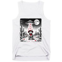 Cowboy Cat Ufo Meme Funny Cat Ufos ValentineS Day Cat Lover Tank Top