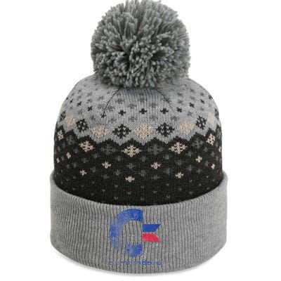 Commodore C64 Uppercase Letter Stone Washed Grunge Effect The Baniff Cuffed Pom Beanie